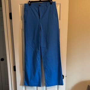 J. Crew Women's Bright Blue Wide Leg Pants, 8 Tall
